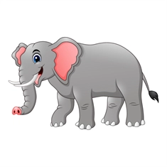 Jungle Safari Majestic Elephant Transparent Sticker